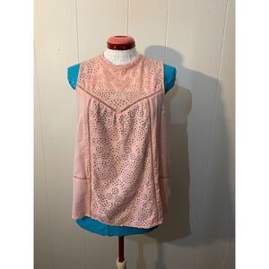 Abercrombie & Fitch Eyelet Sleeveless Boho Cotton Womens Top Size M